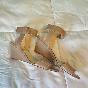 Nude wedge heels